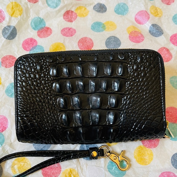 Brahmin Black Croc-Embossed Wallet - Picture 2 of 5